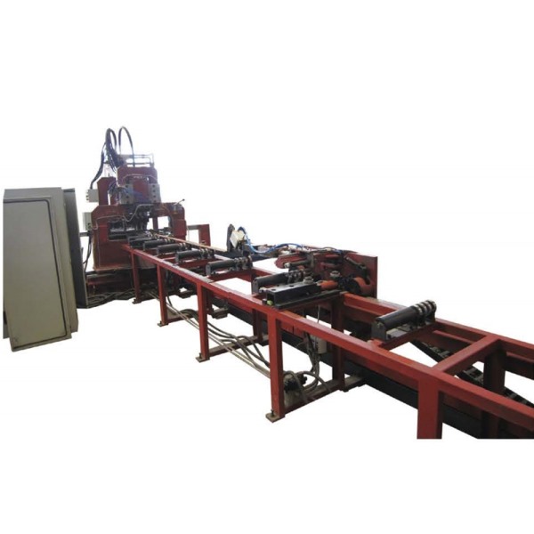 CNC Flat Steel  Punching & Cutting Line -plate width 120mm，hole φ40mm 